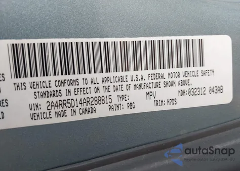 2010 Chrysler Town & Country Touring z USA, uszkodzony, nr VIN 2A4RR5D14AR288815